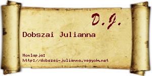 Dobszai Julianna névjegykártya