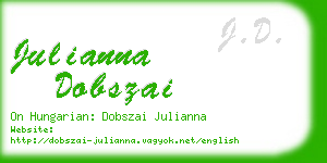 julianna dobszai business card